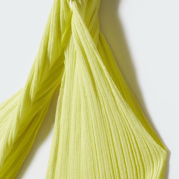 Mango Asymmetrical dress with slit size L neon - Picture 6 of 7